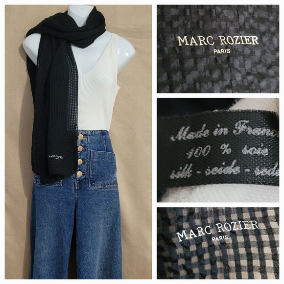 SILK scarf /  21 x 62 - Picture 2 of 5